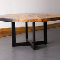Matt black Round Coffee Table Base 2pcs 520x520x400mm - 50x25mm from Hammer Roo