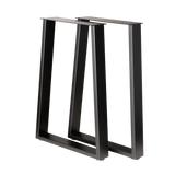 Trapezoid Desk Legs Wide Bottom 380x500x710mm - 75x25mm
