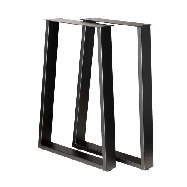 Trapezoid Desk Legs Wide Bottom 380x500x710mm - 75x25mm