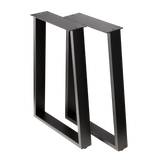 Trapezoid Desk Legs Wide Bottom 380x500x710mm - 75x25mm