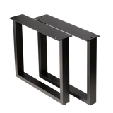 U Shape Coffee Table Legs 460x460x410mm - 50x25mm