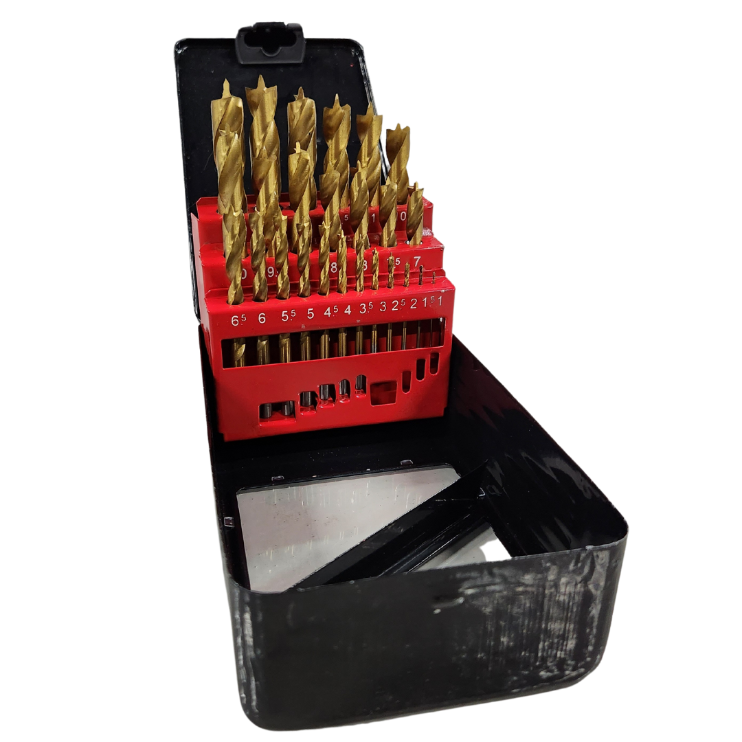 25 Piece Metric Brad Point Bit Set – Hammer Roo