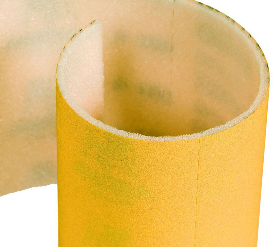 Sponge/Foam Backed Abrasives Roll 115x125mm Deerfos CA331 Gold Paper Back