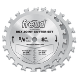 Freud 8"/203mm Box Joint Cutter/Dado Set - GLSBOX8