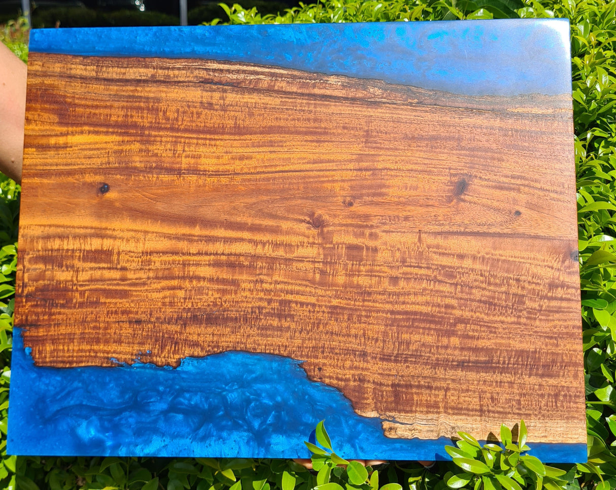 Black Wattle & Custom Blue Serving Board