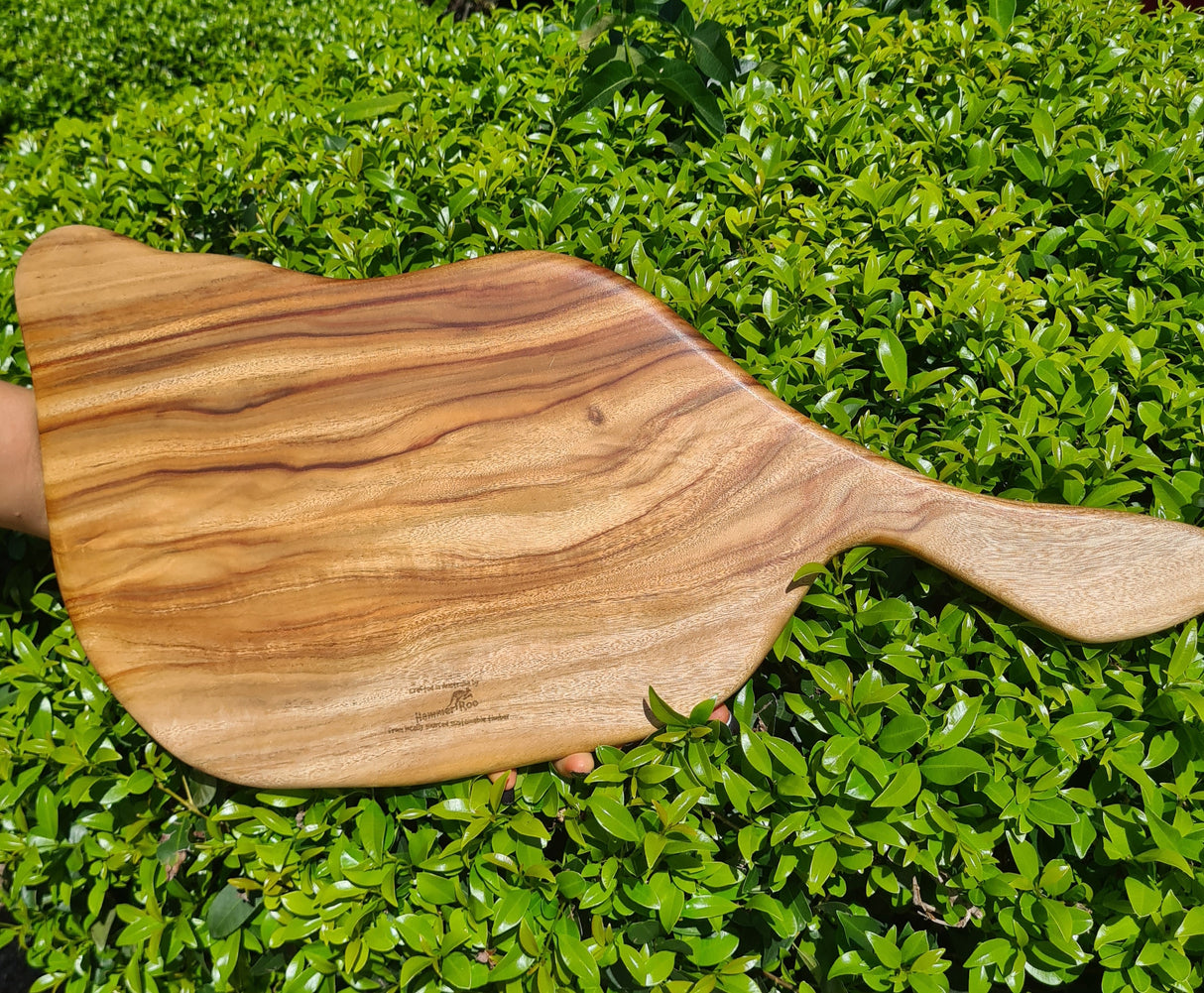 Camphor Laurel Serving Board With Handle