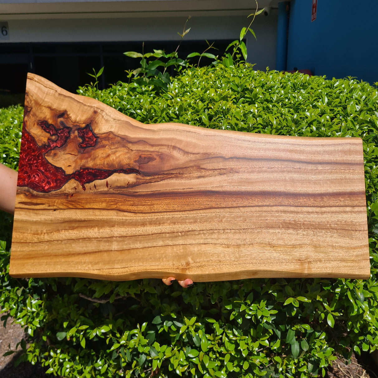 Camphor Laurel & Custom Red Serving Board