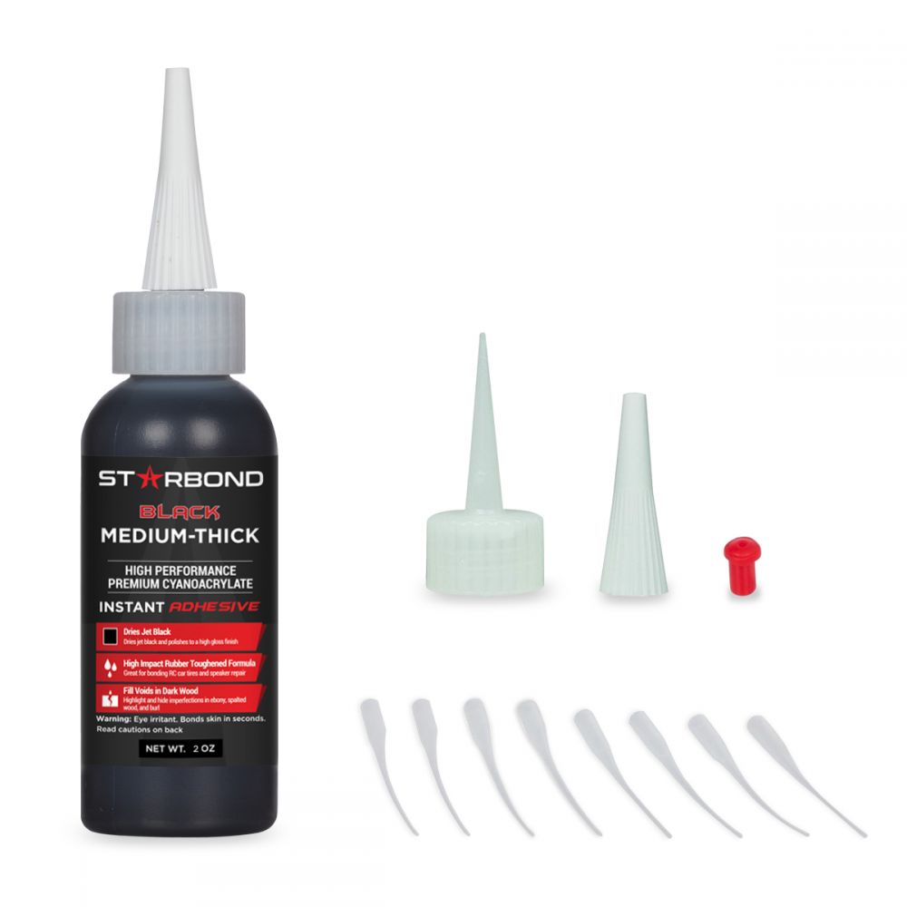 Black Medium-Thick CA Glue 2oz KBL-500