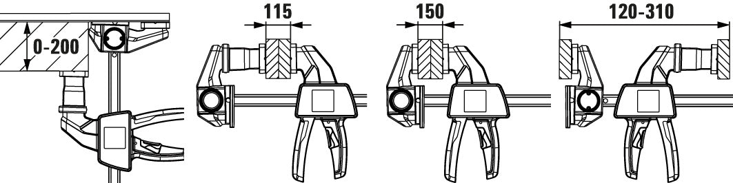 EZR Single Lever Table Clamp (Pk 2)