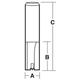 End Cutting Straight Cut Router Bits Carbitool -  1/2" Shank