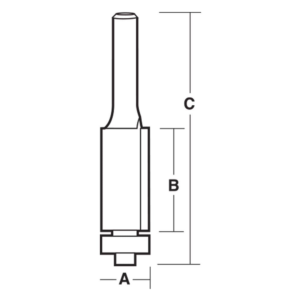 Flush Trim Router Bits Carbitool - 1/4" Shank