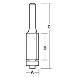 Flush Trim Router Bits Carbitool - 1/4" Shank