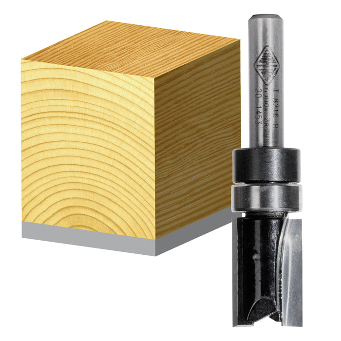 Pattern / Inverted Flush Trim Router Bits Carbitool - with Bearing 1/4" Shank