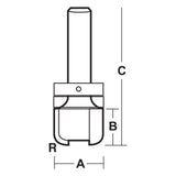 Dish/Bowl Cut Router Bits Carbitool - with Bearing