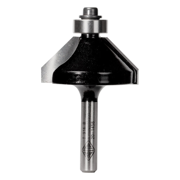 45° Chamfering Router Bits Carbitool - with Bearing 1/4" Shank