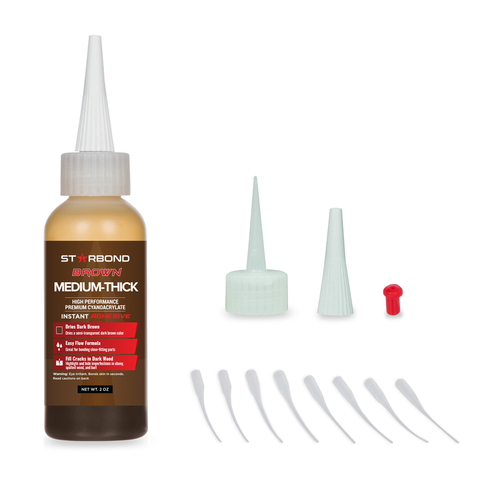 Brown Medium CA Glue 2oz BR-150